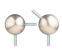 Ivilon Conector de esquina para barra de cortina de ventana de bahía, para barras de 5/8 a 1-1/8 pulgadas, níquel cepillado