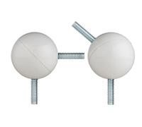 Ivilon Conector de esquina para ventanal, para barras de cortina de 1,6 a 2,8 cm, color blanco