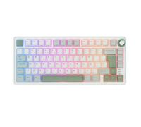 IVLAZLRG Teclado de Jugador mecánico con cableado montado en la Junta con 80 Teclas MDA PBT retroiluminadas por RGB en Caliente(Brazilian SkyCyan)