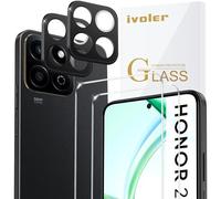 ivoler 2 Piezas Cristal Vidrio Templado Protector de Pantalla para Honor 200 Smart/Honor X7C 4G (No para Honor 200), con 2 Piezas Protector de Lente de Cámara, 9H Dureza, Antiarañazos, Sin Burbujas