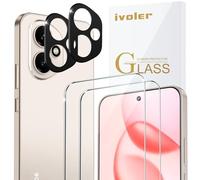 ivoler 2 Piezas Cristal Vidrio Templado Protector de Pantalla para Honor 400 5G, con 2 Piezas Protector de Lente de Cámara, 9H Dureza, Antiarañazos, Sin Burbujas