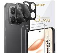 ivoler 2 Piezas Cristal Vidrio Templado Protector de Pantalla para Honor 400 Smart 5G, con 2 Piezas Protector de Lente de Cámara, 9H Dureza, Antiarañazos, Sin Burbujas