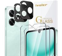 ivoler 2 Piezas Cristal Vidrio Templado Protector de Pantalla para Honor X5C Plus, con 2 Piezas Protector de Lente de Cámara, 9H Dureza, Antiarañazos, Sin Burbujas