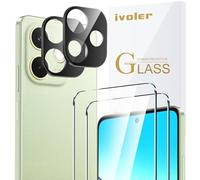 ivoler 2 Piezas Cristal Vidrio Templado Protector de Pantalla para OPPO A5 Pro 4G / OPPO A5 Pro 5G, con 2 Piezas Protector de Lente de Cámara, 9H Dureza, Antiarañazos, Sin Burbujas