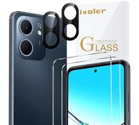 ivoler 2 Piezas Cristal Vidrio Templado Protector de Pantalla para OPPO A5x, con 2 Piezas Protector de Lente de Cámara, 9H Dureza, Antiarañazos, Sin Burbujas