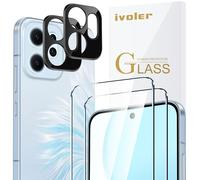 ivoler 2 Piezas Cristal Vidrio Templado Protector de Pantalla para OPPO Reno 14 FS 5G / OPPO Reno 14F 5G, con 2 Piezas Protector de Lente de Cámara, 9H Dureza, Antiarañazos, Sin Burbujas