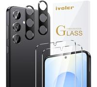 ivoler 2 Piezas Cristal Vidrio Templado Protector de Pantalla para Samsung Galaxy S26 5G, con 2 Piezas Protector de Lente de Cámara, 9H Dureza, Antiarañazos, Sin Burbujas