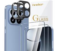 ivoler 2 Piezas Cristal Vidrio Templado Protector de Pantalla para Xiaomi 15T 5G / Xiaomi 15T Pro 5G, con 2 Piezas Protector de Lente de Cámara, 9H Dureza, Antiarañazos, Sin Burbujas