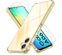 ivoler 3 in 1 Funda para Samsung Galaxy A06 con 2 Piezas Cristal Templado, Transparente Carcasa Protectora Antigolpes Case, Suave TPU Silicona Anti-Choques Caso