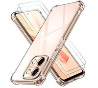 ivoler 3 in 1 Funda para Vivo Y28 con 2 Piezas Cristal Templado, Transparente Carcasa Protectora Antigolpes Case, Suave TPU Silicona Anti-Choques Caso