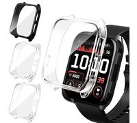 iVoler 3 Piezas Funda con Protector de Pantalla para Garmin Venu X1, Protección Completa Carcasa Protectora Delgado Suave TPU Anti-Arañazos Case, 2 Transparente + 1 Negro