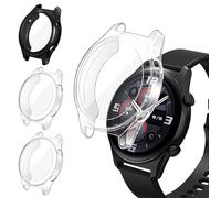 iVoler 3 Piezas Funda con Protector de Pantalla para Honor Watch GS 3, Protección Completa Carcasa Protectora Delgado Suave TPU Anti-Arañazos Case, 2 Transparente + 1 Negro