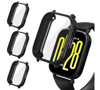iVoler 3 Piezas Funda con Protector de Pantalla para Xiaomi Redmi Watch 5 Active, Protección Completa Carcasa Protectora Delgado Suave TPU Anti-Arañazos Case, Negro