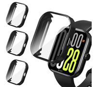 iVoler 3 Piezas Funda con Protector de Pantalla para Xiaomi Redmi Watch 5 / Redmi Watch 4, Protección Completa Carcasa Protectora Delgado Suave TPU Anti-Arañazos Case, Negro