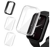 iVoler 3 Piezas Funda con Protector de Pantalla para Xiaomi Smart Band 8 Pro/Xiaomi Mi Band 8 Pro, Protección Completa Carcasa Delgado Suave TPU Anti-Arañazos Case, 2 Transparente + 1 Negro