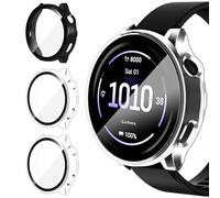 ivoler 3 Piezas Funda Dura PC para Garmin Venu 4 41mm, Protección Completa Protector de Pantalla de Cristal Vidrio Templado Antigolpes Anti-arañazos Estuche Carcasa, 2 Transparente + 1 Negro