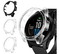 iVoler 3 Piezas Funda HD Clara Dura para Garmin Fenix 945 / Garmin Fenix 935, Carcasa Protectora Antigolpes Ultra Delgado Antiarañazos Rígido PC Bumper Estuche Case, 2 Transparente + 1 Negro