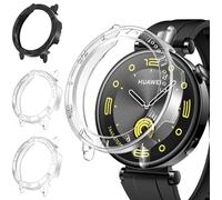 iVoler 3 Piezas Funda HD Clara Dura para Huawei Watch GT 4 41mm, Carcasa Protectora Antigolpes Ultra Delgado Antiarañazos Rígido PC Bumper Estuche Case, 2 Transparente + 1 Negro