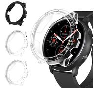 iVoler 3 Piezas Funda HD Clara Dura para Samsung Galaxy Watch Active 2 40mm, Carcasa Protectora Antigolpes Ultra Delgado Antiarañazos Rígido PC Bumper Estuche Case, 2 Transparente + 1 Negro