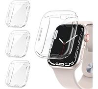 ivoler 3 Piezas Funda para Apple Watch 45mm Series 9/8 / 7, Cubierta Completa Protector de Pantalla Carcasa Protectora Anti-Rasguños Transparente Suave TPU Silicona Caso Anti-Arañazos Case Cover