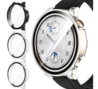 iVoler 3 Piezas Funda para Huawei Watch GT 5 41mm (No para Huawei Watch GT 5 46mm), Protección Completa Protector de Pantalla de Cristal Vidrio Templado Anti-arañazos Carcasa, 2 Transparente + 1 Negro