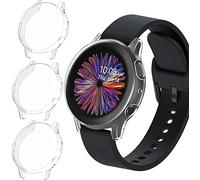 ivoler 3 Piezas Funda para Samsung Galaxy Watch Active 2 40mm, Cubierta Completa Protector de Pantalla Carcasa Protectora Transparente Suave TPU Silicona Caso Anti-Arañazos Case Cover