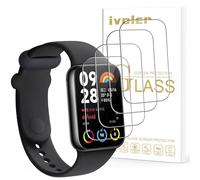 ivoler 4 Piezas Protector de Pantalla para Xiaomi Smart Band 8 Pro, Cristal Vidrio Templado Anti-Arañazos, Dureza 9H, Antihuellas, HD Transparente, Sin Burbujas