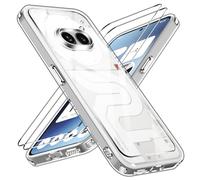 ivoler Anti-Amarillo Clara Funda para Nothing Phone 2a / 2 2a Plus con 2 Piezas Cristal Templado, [Protección Militar] Carcasa Protectora Antigolpes Transparente Anti-Choques Bumper Case