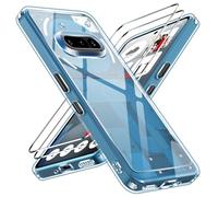 ivoler Anti-Amarillo Clara Funda para Nothing Phone 3a con 2 Piezas Cristal Templado, [Protección Militar] Carcasa Protectora Antigolpes Transparente Anti-Choques Bumper Case