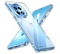 ivoler Anti-Amarillo Clara Funda para Oneplus 12R, [Protección Militar] Carcasa Bumper Teléfono Antigolpes Transparente Anti-arañazos Silicona PC Duro Case