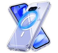 ivoler Clara Funda Magnética para Google Pixel 9A, Compatible con MagSafe, [Anti-Amarillo] [Protección Militar] Carcasa Bumper Teléfono Antigolpes Transparente Anti-Choques Case