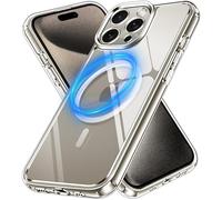 ivoler Clara Funda Magnética para iPhone 15 Pro MAX 6.7 Pulgadas, Compatible con MagSafe, [Anti-Amarillo] [Protección Militar] Carcasa Bumper Teléfono Antigolpes Transparente Anti-Choques Case