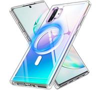 ivoler Clara Funda Magnética para Samsung Galaxy Note 10+ / Note 10 Plus 4G / 5G, Compatible con MagSafe, [Protección Militar] Carcasa Bumper Teléfono Antigolpes Transparente Anti-Choques Case