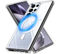 ivoler Clara Funda Magnética para Samsung Galaxy S24 Ultra 5G, Compatible con MagSafe, [Anti-Amarillo] [Protección Militar] Carcasa Bumper Teléfono Antigolpes Transparente Anti-Choques Case