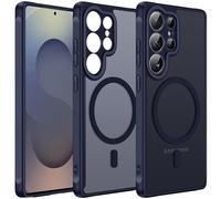 ivoler Funda Magnética para Samsung Galaxy S25 Ultra 5G, Compatible con MagSafe, [Protección Lente Cámara] Carcasa Protectora Antigolpes Translúcida Mate Trasera Fina Silicona Anti-Choques Case, Azul