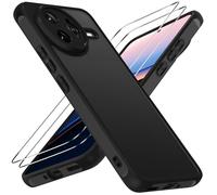 ivoler Funda Mate Negro para Xiaomi Poco F7 Ultra 5G con 2 Piezas Cristal Templado, [Protección Militar] Carcasa Protectora Antigolpes Trasera Translúcida Antihuellas Antiarañazos Duro Bumper Case