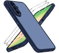 ivoler Funda Mate para Samsung Galaxy A56 5G con 2 Piezas de Cristal Templado, [antigolpes de Grado Militar] Anti-arañazos Funda con absorción de Golpes, Anti-Huellas Fina Bumper Case, Azul