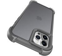 ivoler Funda para iPhone 14 Plus/iPhone 15 Plus, Carcasa Bumper Antigolpes de Grado Militar con Esquinas Reforzadas, Trasera Mate Translúcida Tacto Suave Anti-Arañazos y Antihuellas, Gris