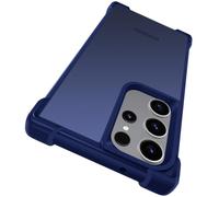 ivoler Funda para Samsung Galaxy S23 Ultra 5G, Carcasa Bumper Antigolpes de Grado Militar con Esquinas Reforzadas, Trasera Mate Translúcida Tacto Suave Anti-Arañazos y Antihuellas, Azul Oscuro