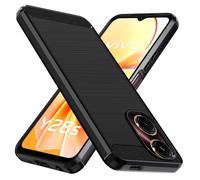 ivoler Funda para Vivo Y28s 5G / Vivo Y03, [Protección Militar] Carcasa Protectora Antigolpes, Fina Suave TPU Silicona Caso Delgada Anti-Choques Antihuellas Bumper Case, Negro