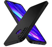 ivoler Negro Mate Funda para Realme 5 Pro con Protección de Cámara, Carcasa Protectora Antigolpes, Ultrafina Suave TPU Silicona Caso Delgada Anti-Choques Case