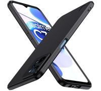 ivoler Negro Mate Funda para Realme C31 con Protección de Cámara, Carcasa Protectora Antigolpes, Ultrafina Suave TPU Silicona Caso Delgada Anti-Choques Case