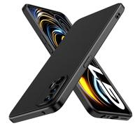 ivoler Negro Mate Funda para Realme GT 5G con Protección de Cámara, Carcasa Protectora Antigolpes, Ultrafina Suave TPU Silicona Caso Delgada Anti-Choques Case