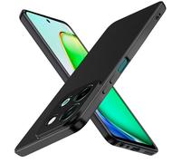ivoler Negro Mate Funda para Vivo Y28 con Protección de Cámara, Carcasa Protectora Antigolpes, Ultrafina Suave TPU Silicona Caso Delgada Anti-Choques Case