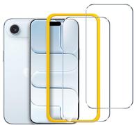 ivoler Protector de Pantalla Para iPhone Air, Incluye Marco de Instalación Fácil, Cristal Vidrio Templado Premium-2 Pack