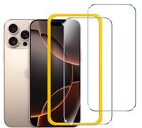 ivoler Protector de Pantalla Para iPhone iPhone 16 Pro MAX 6.9 Pulgadas, Incluye Marco de Instalación Fácil, Cristal Vidrio Templado Premium-2 Pack