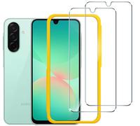 ivoler Protector de Pantalla para Samsung Galaxy A26 5G, con Marco de Instalación, Cristal Templado de 9H Dureza, Antiarañazos, Sin Burbujas-2 Pack