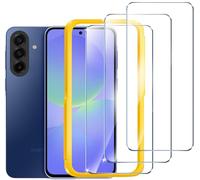 ivoler Protector de Pantalla para Samsung Galaxy A57 5G, con Marco de Instalación, instalación en 30 segundos, Cristal Templado de 9H Dureza, Antiarañazos, Sin Burbujas-3 Pack