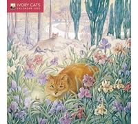 Ivory Cats by Lesley Anne Ivory Mini Wall Calendar 2025 (Art Calendar)