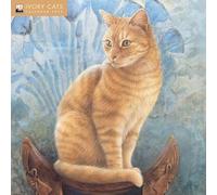 Ivory Cats by Lesley Anne Ivory Wall Calendar 2025 (Art Calendar)
